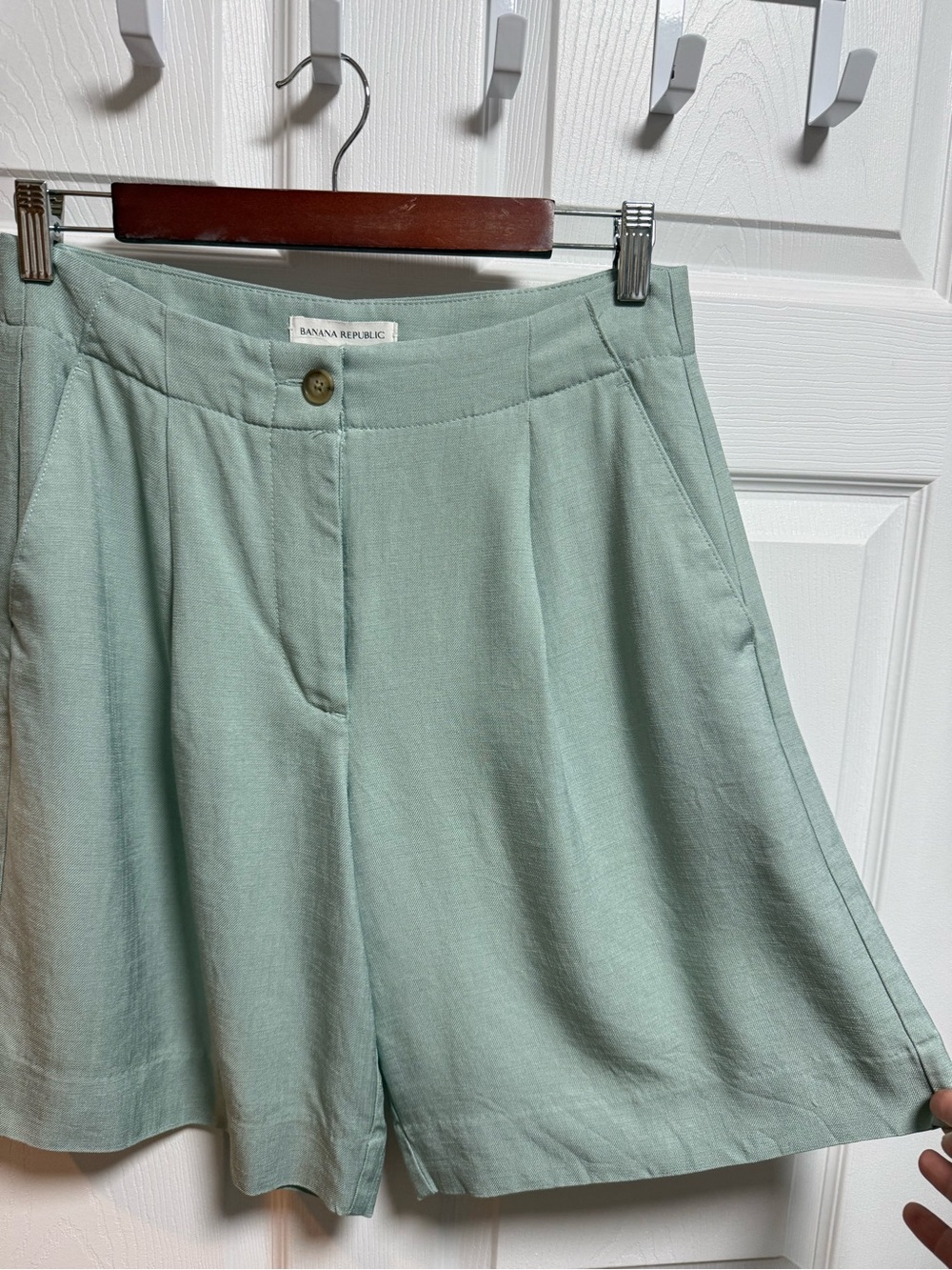 Banana Republic Women's Mint-Blue Bermuda Shorts